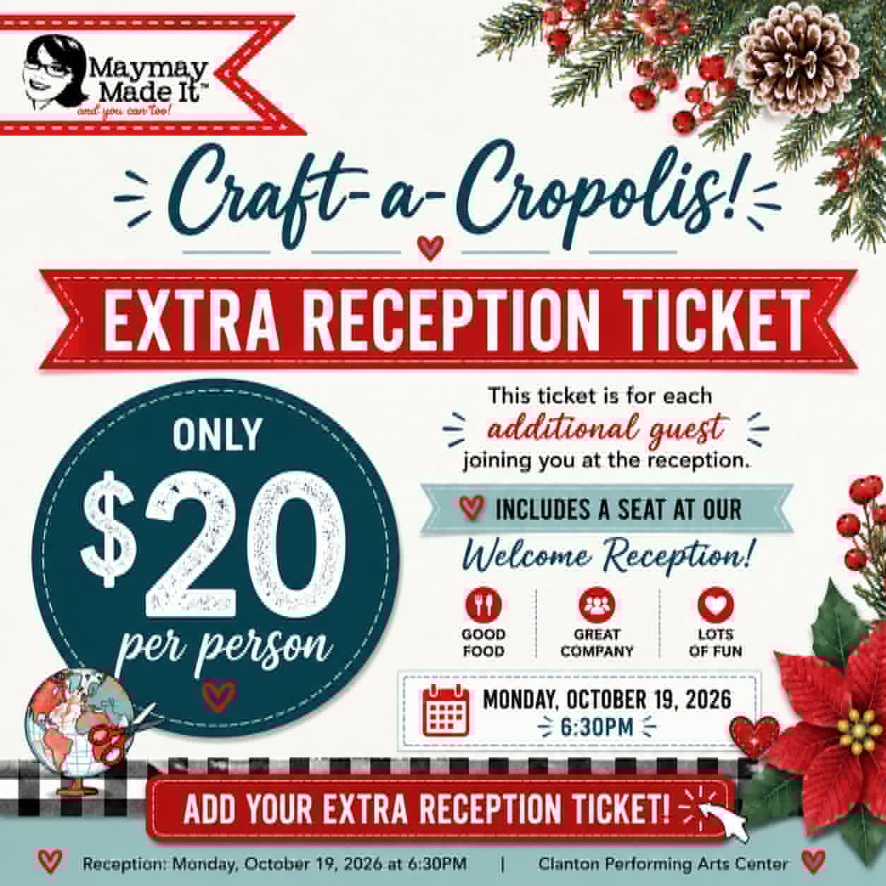 Craft-a-CROPolis Extra Reception Ticket