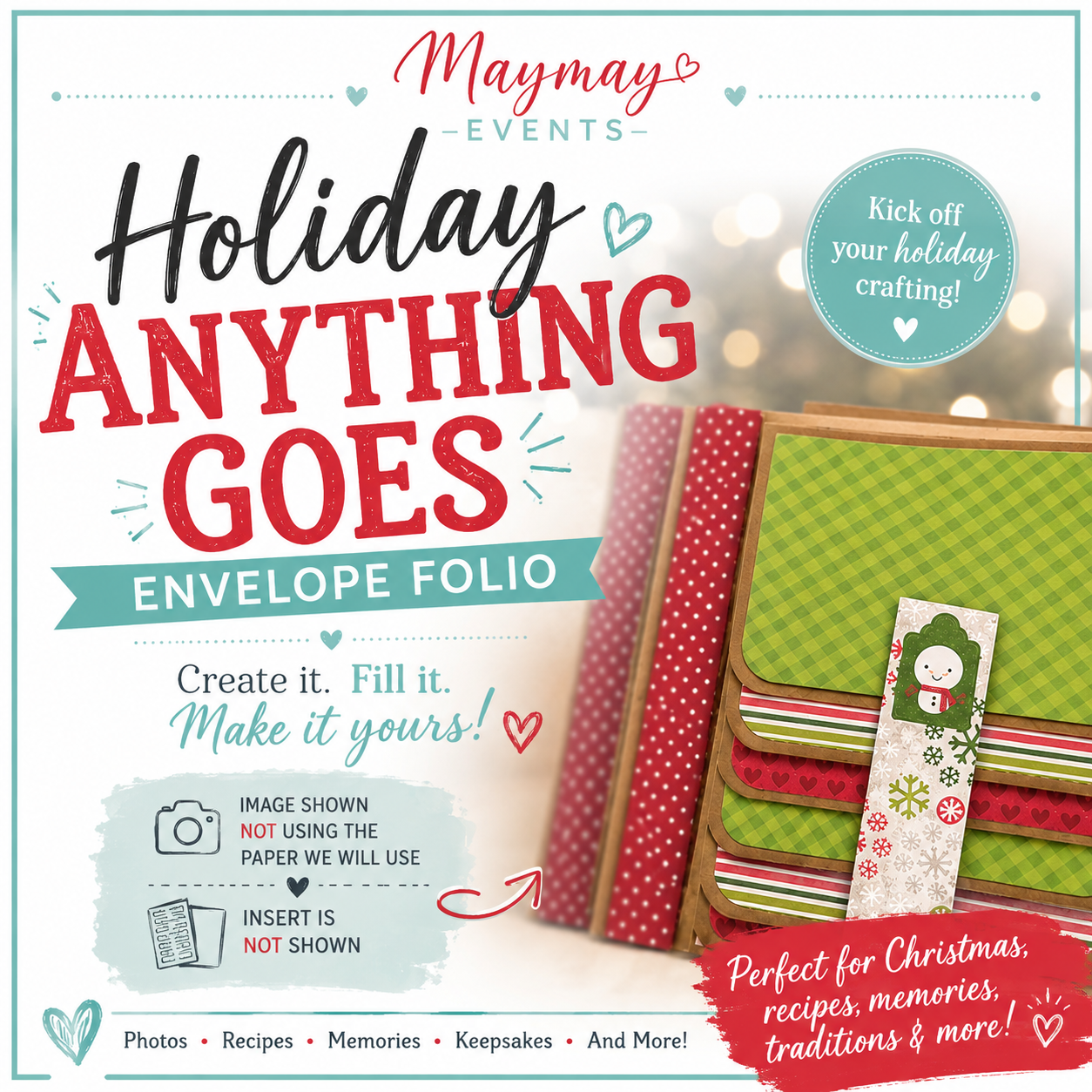 IN PERSON - Holiday Anything Goes Folio Class - Tuesday, Oct. 20th